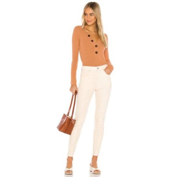 3️⃣9️⃣Free People Velvet Skinny Ivory - Picture 3 of 9